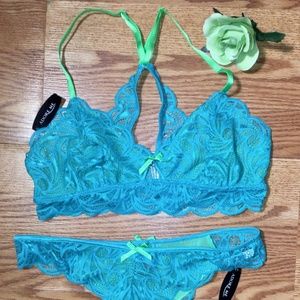 Adore Me lace bralette and panty size S